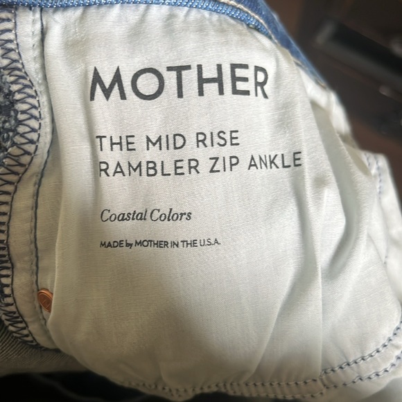 MOTHER mid Rise Blue Jeans rambler ankle, zip - Picture 3 of 5
